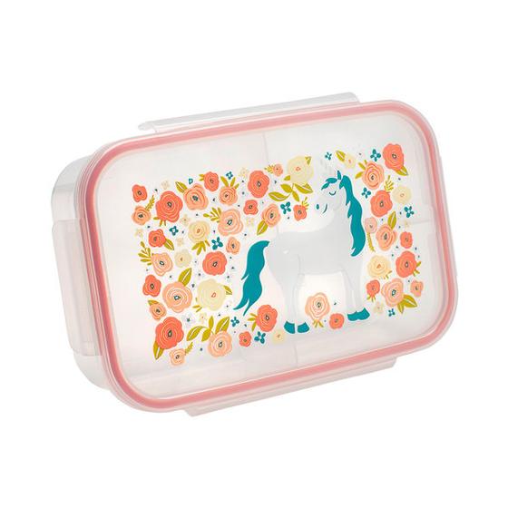 Brotbox "Einhorn", Bentobox mit 3 Fächern