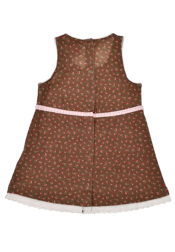 Dirndl "Blümchen" mit angenähter Schürze, Baumwolle