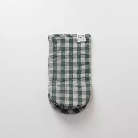 Ofen Handschuh grün kariert