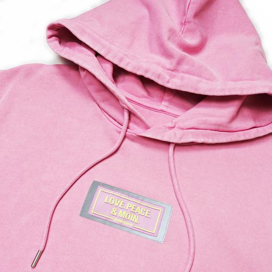 goldmarie LOVE PEACE MOIN Hoodie - Reflektor Label - rosa - Unisex