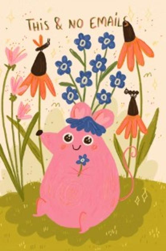 Postkarte This and no Email von Slinga Illustration