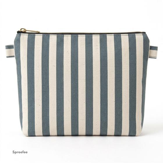 Pouch Nähset mit Steifen Canvas, Innenstoff und Reißverschluss