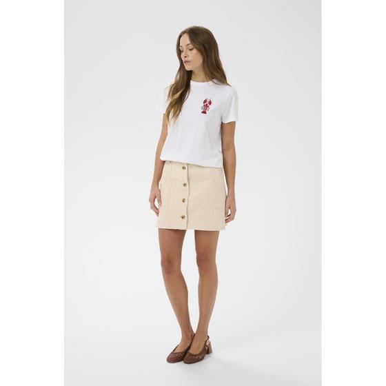 SAINT TROPEZ T-Shirt mit Hummer Stickerei ReannaSZ 30515235 - weiß-rot