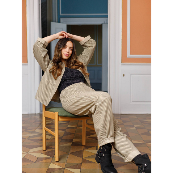 BLACK COLOUR Top BCALEXIS 40819-BL - schwarz transparent mit Glitzer