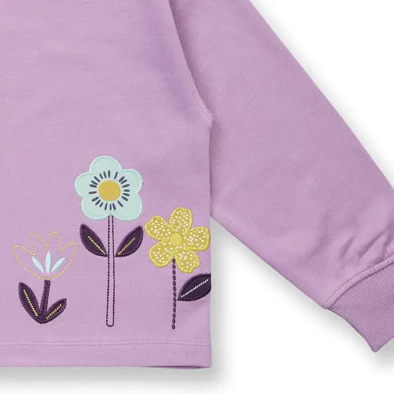 Sense Organics Sweatshirt Calissa Blumendruck Flieder