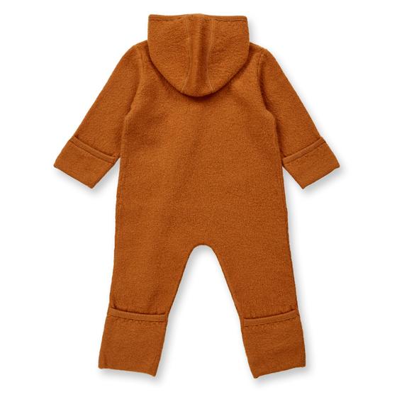 Wollwalkanzug mit Kapuze, GOTS-zertifiziert, braun
