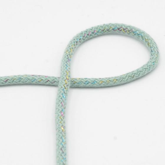 Kordel 5mm Glitzer salbei
