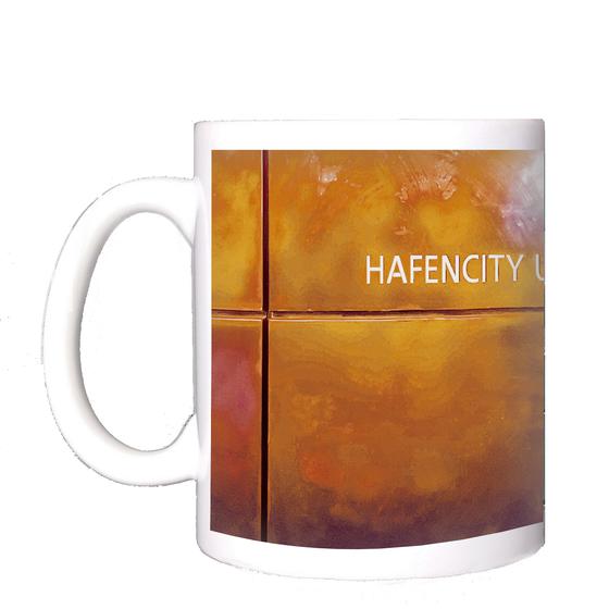 U-Bahn Hamburg Kaffeebecher Kaffeetasse U-Bahnhof HafenCity Universität, Hochbahn Linie U4, tom bäcker, Geschenkidee Hansestadt, Überseequartier, Jungfernstieg, #lieblingstasse, online shoppen, Souvenir
