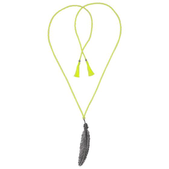 goldmarie Kette NYLON BABE Blatt gelb-silber