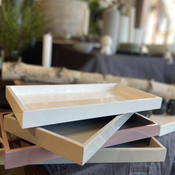 albert L. (punkt) Lacktablett SPA weiß rechteckig (ohne Deko)