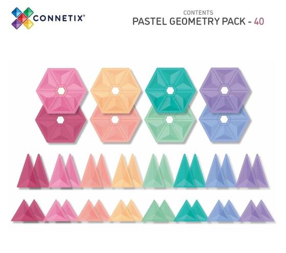 Connetix Magnetbausteine Geometry Pack Pastel 40 Teile