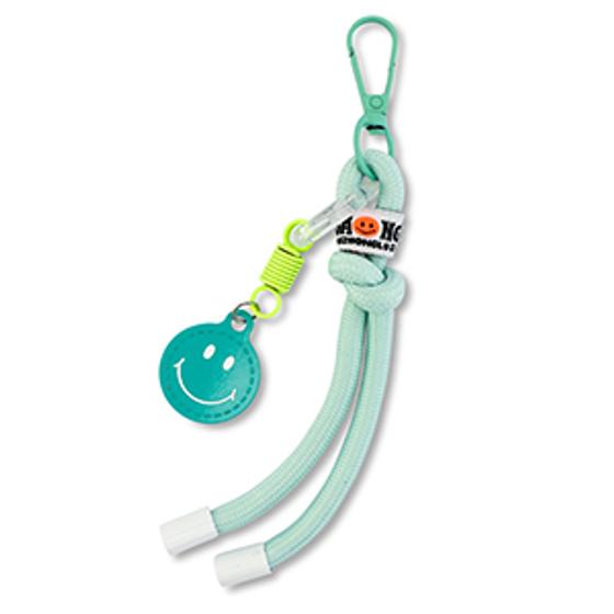 Schlüsselanhänger Bag Charm Smiley mint