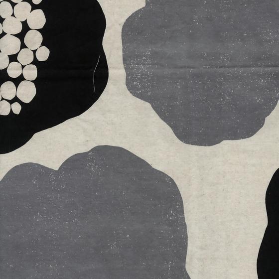 Echino Canvas Cloud Flower black beige
