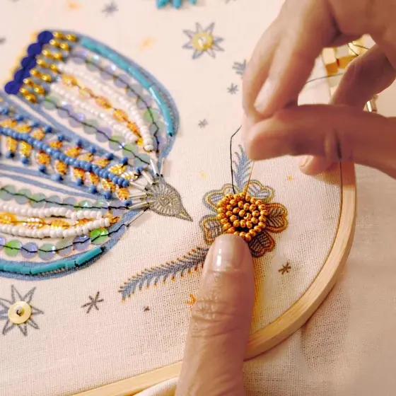 Djeco Atelier 59 Perlenstickerei Vogel