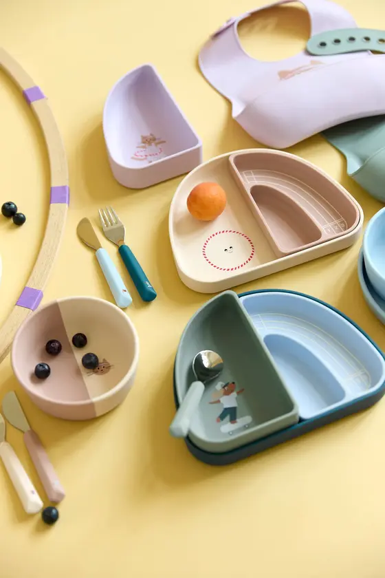 Lässig Kinderbesteck - Cutlery mit Silikongriff Tiny Team Katze 