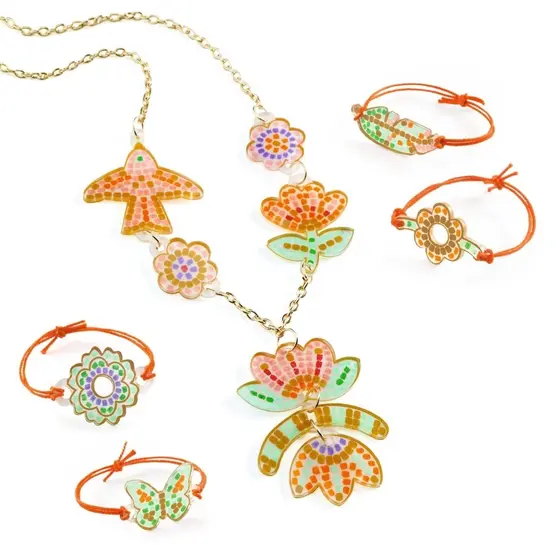Djeco Schmuckset Schrumpfplastik Lotus
