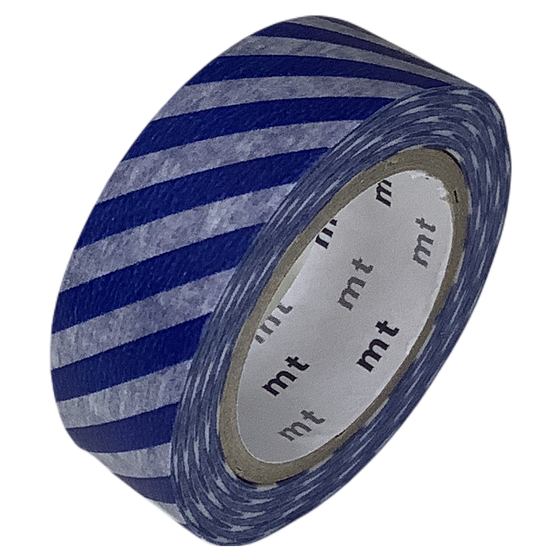 Masking Tape, diagonale Streifen, Marineblau