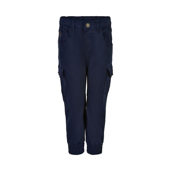 Twill-Hose mit Gummibündchen und vielen Taschen, dunkelblau