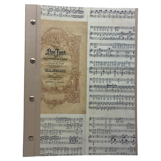 Schraubmappe - Noten, Italienisches Buntpapier