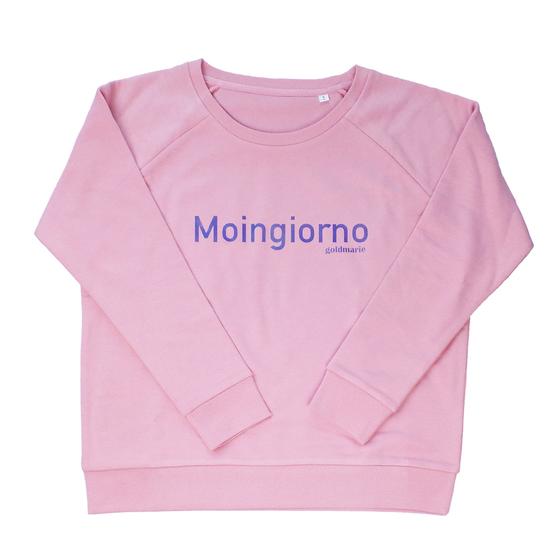 goldmarie Sweatshirt MOINGIORNO altrosa-holographic mit Glanz