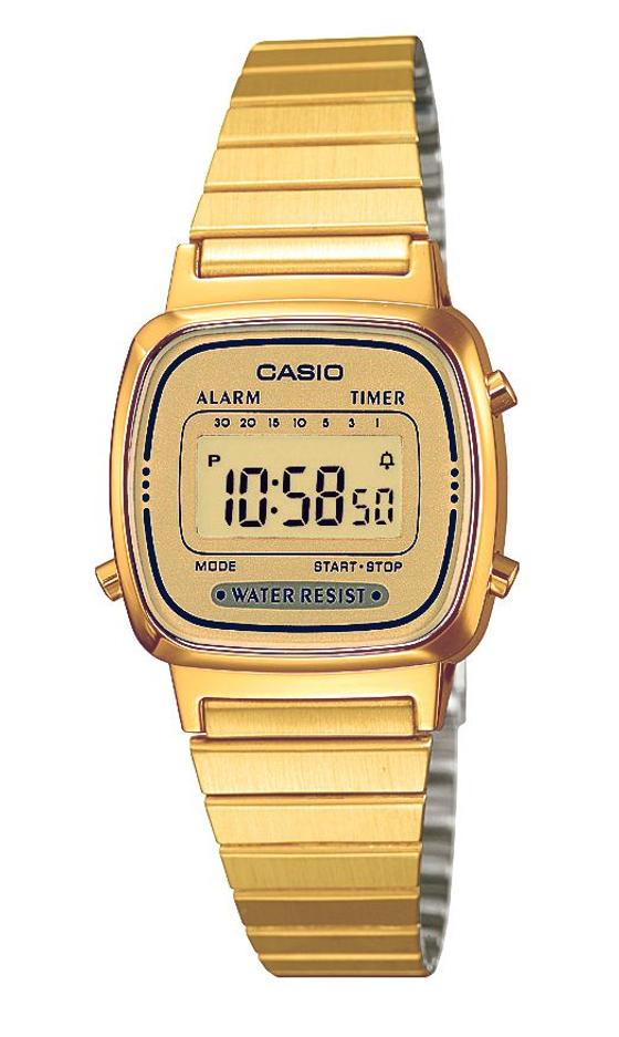 Casio Uhr klein Edelstahl LA670WEGA-9EF gold