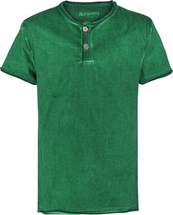 T-Shirt mit Knöpfen, hoher Stretchanteil, dunkelgrün