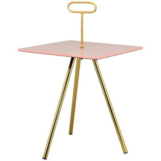 Tisch | Beistelltisch mit Henkel ENAMEL - pink