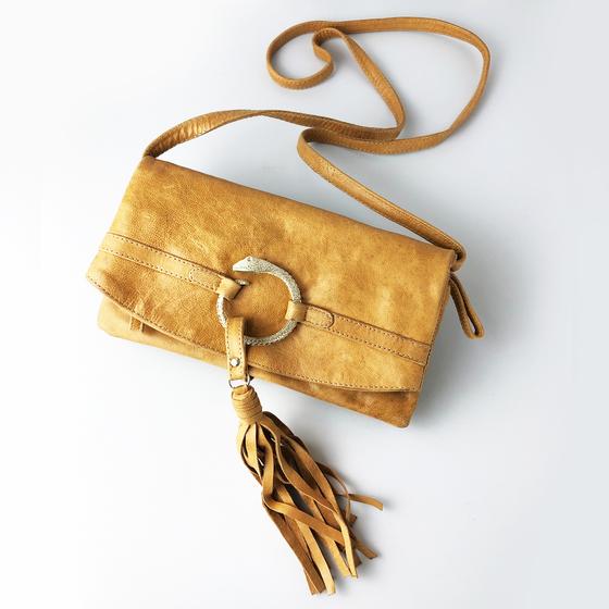 goldmarie Handtasche & Portemonnaie SNAKE WALLET camel