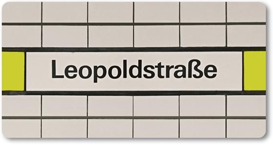 U-Bahn Magnet U-Bahnhof Leopoldstraße Linie U41 U47 U49 von tom bäcker Geschenkidee Dortmund Norden