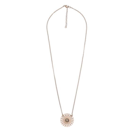 Love Chain mit Mandala & Labradorit, Roségold