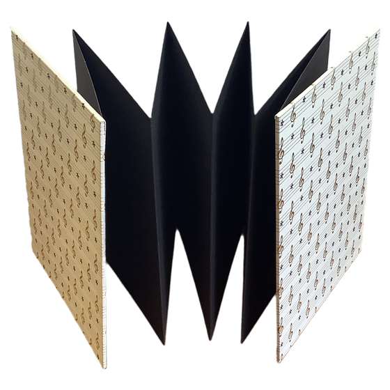 Leporello - Musik, Italienisches Letterpress Papier