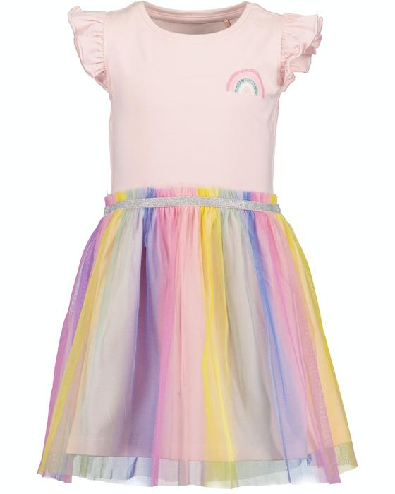 Shirtkleid "Regenbogen" mit Tüllrock, Biobaumwolle, rosa