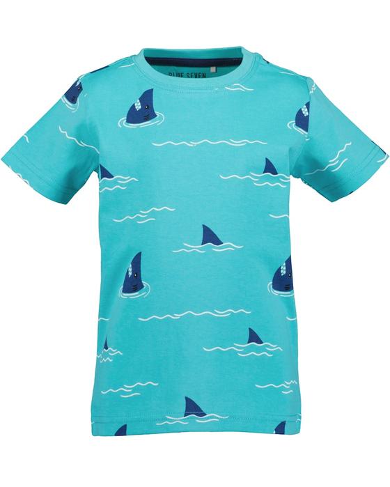 T-Shirt " Hai-Alarm", Baumwolle, blau