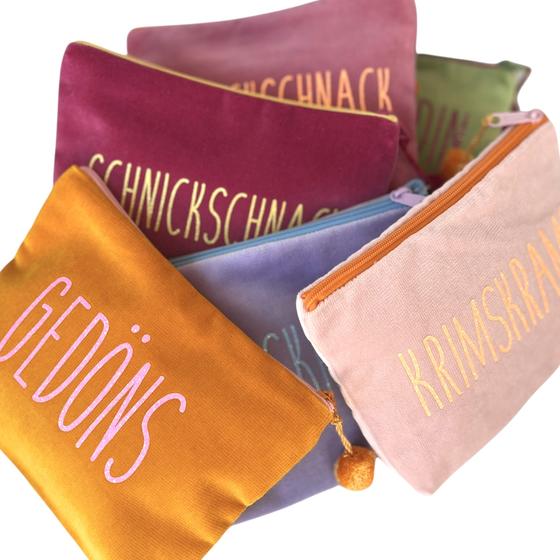 Frau Heidelberg Kosmetiktasche M rosa NEON orange SCHNICKSCHNACK