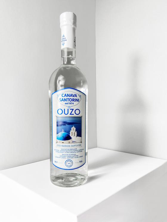Ouzo Canava Santorini 700ml Vorderseite
