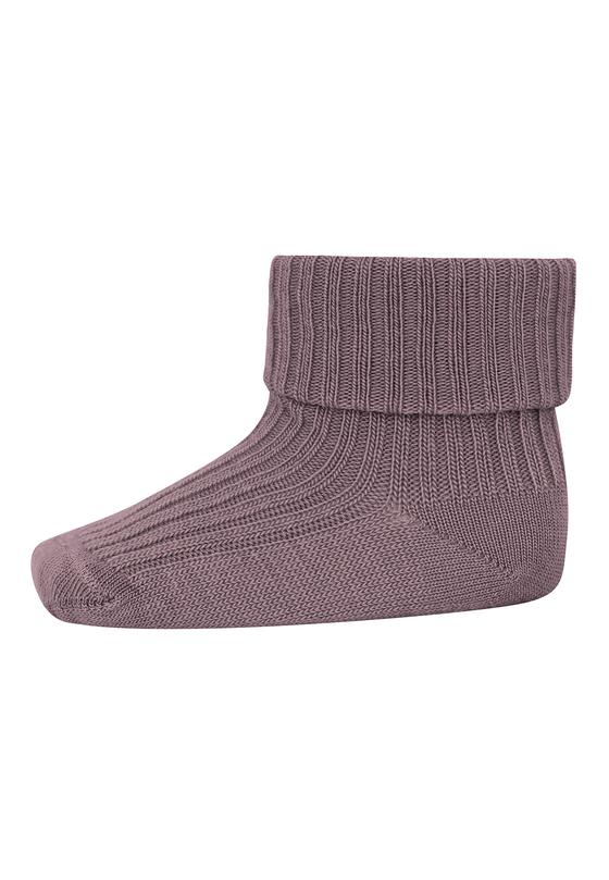 MP Denmark Baby Socken Merinowolle Ripp Dark Purple Dove