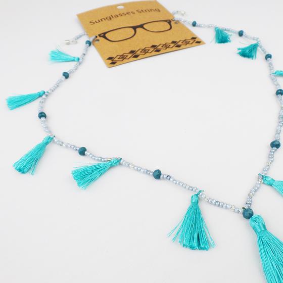 goldmarie Brillenband FRANSEN DEERN hellblau-petrol-eisblau