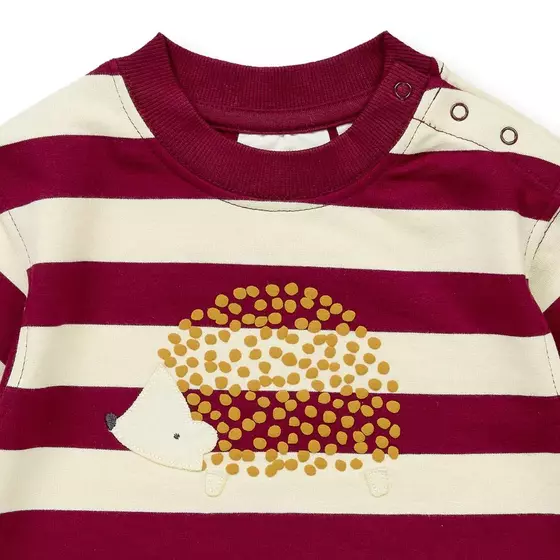 Sense Organics Sweatshirt Siam Hedgehog Geringelt Weinrot