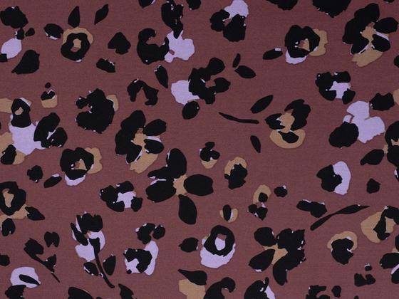 Viskose Twill Blume Leo bordeaux