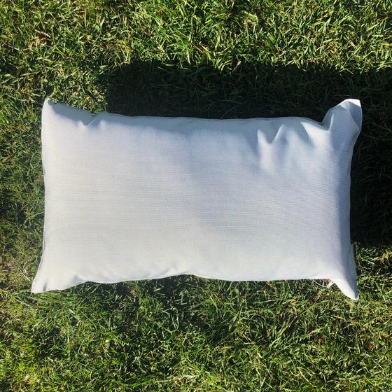 Outdoor Kissen Gartenkissen wetterfest 30 x 50 hellgrau grau