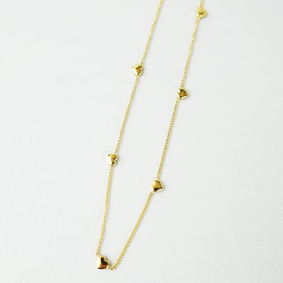 goldmarie Kette Taylor ALLOVER MINI HERZ - Stahl vergoldet