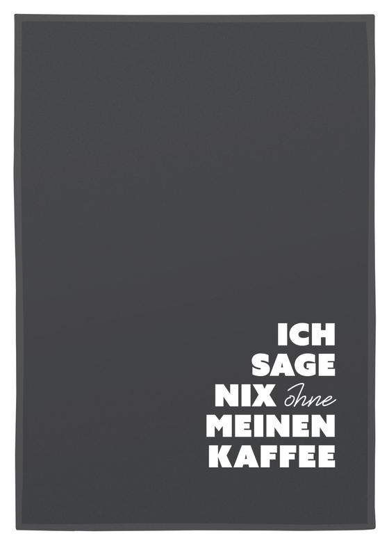17;30 made in Hamburg Geschirrtuch ICH SAGE NIX... - grau-weiß