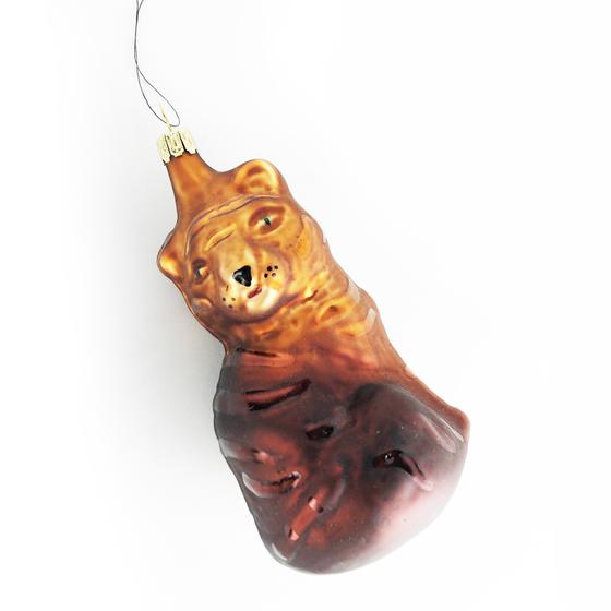 goldmarie Baumschmuck Hänger Tiger braun-gold