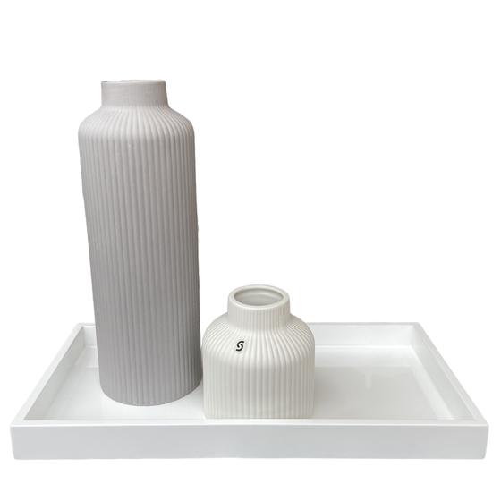 albert L. (punkt) Lacktablett SPA weiß rechteckig (ohne Deko)