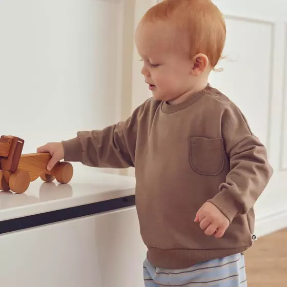 Müsli by Green Cotton Pocket Sweatshirt Walnut