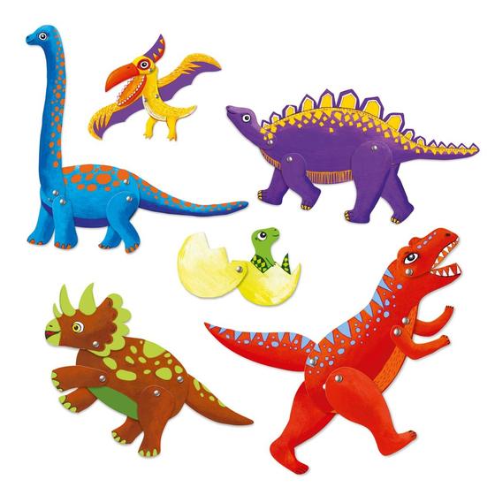Djeco Hampelmänner zum Ausmalen Dinosaurier