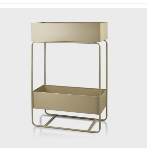 Pflanztopf | Zweistufiger Bar-/Blumenständer SWEN - beige
