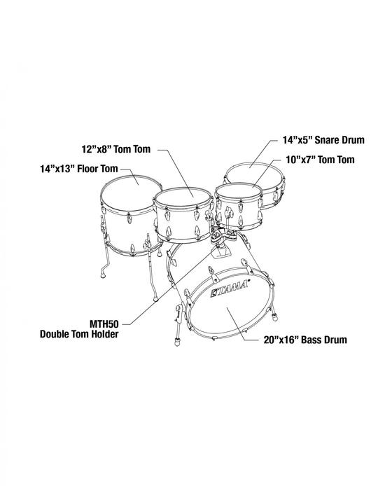 Tama Imperialstar -IP52H6W-HBK Serie 5-tlg. Drumset m. 20" 