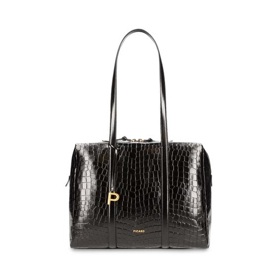 PICARD 5693 SHOPPER der Serie CROCO in der Farbe SCHWARZ