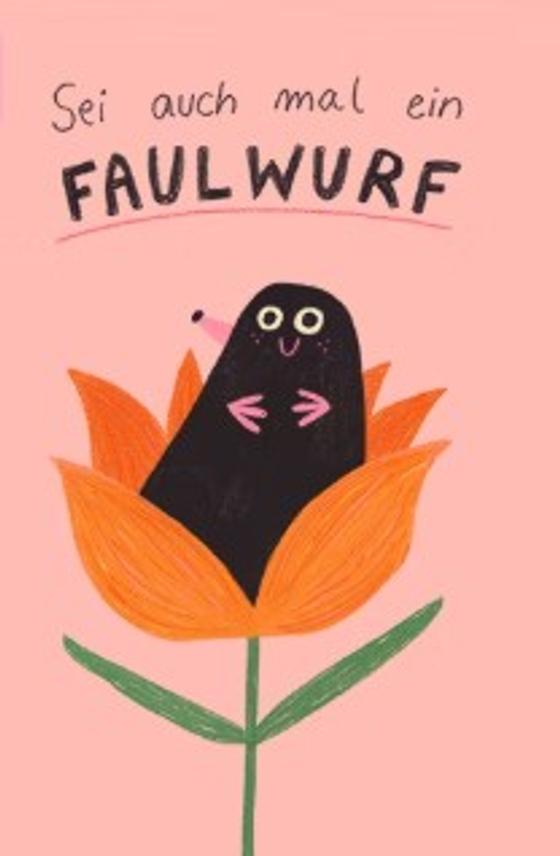 Postkarte Faulwurf von Slinga Illustration
